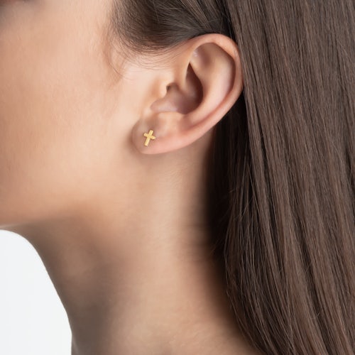 Kolczyki krzyże Savicki: złote